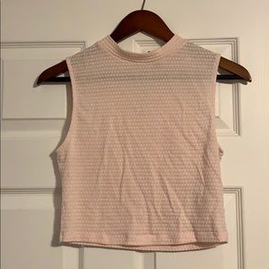 Light pink polka dot crop top